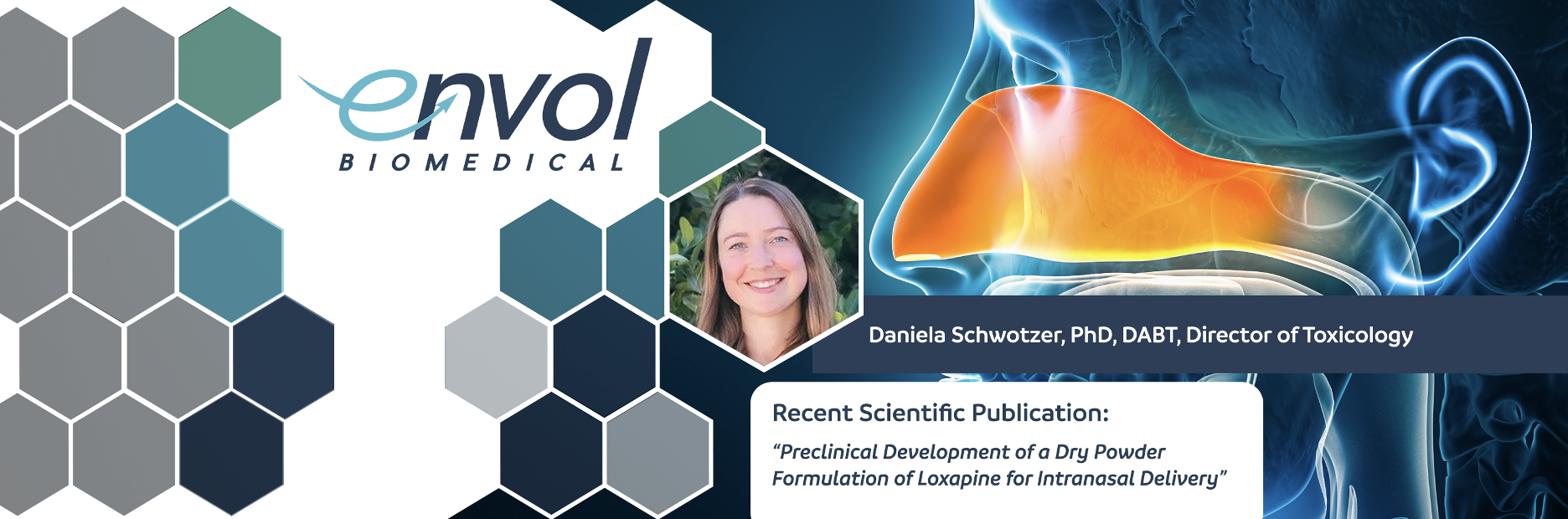 Featured image for “Envol Biomedical Director of Toxicology Daniela Schwotzer Co-Authors Novel NHP Study on Intranasal Development of Dry Powder Formulation”